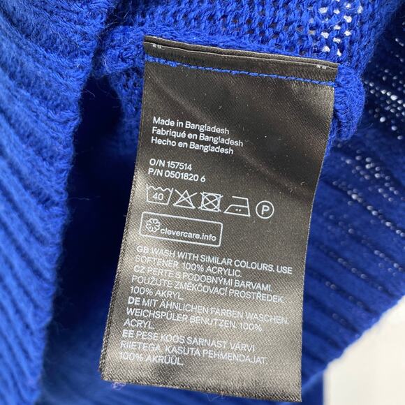 H&M Divided Long Sleeve Crew Neck Knit Pullover Sweater Blue Size Small - Picture 5 of 8